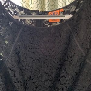 Black Lace Tory Burch Dress with Matching Scarf!